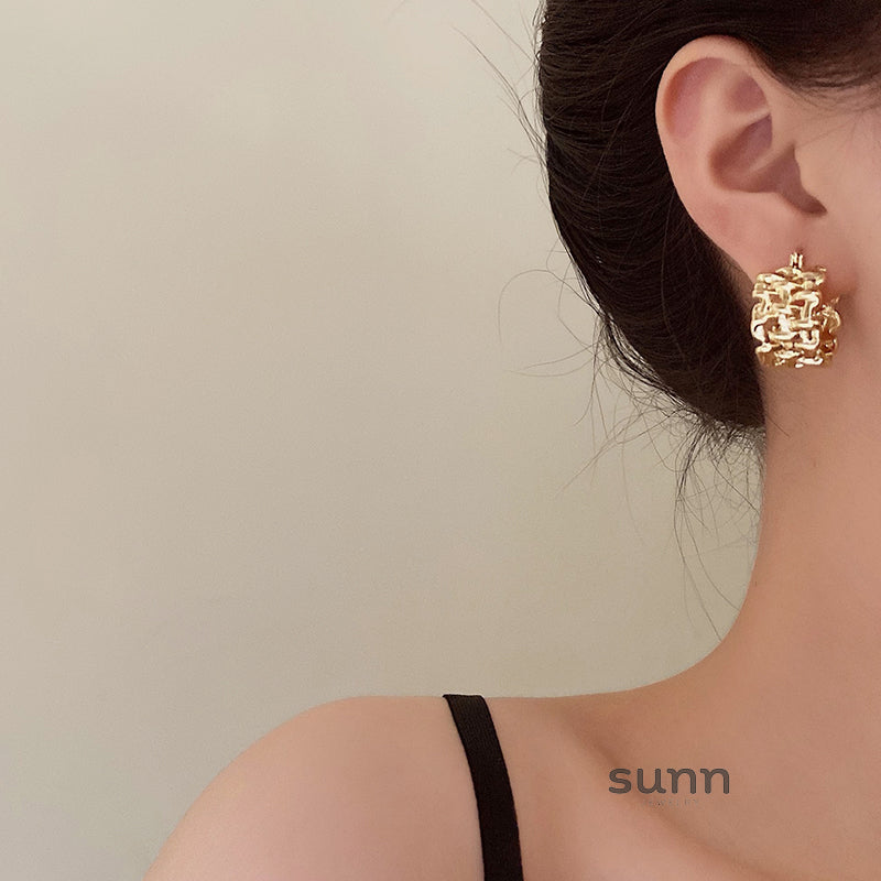 Eleina Braided Metal Earrings [DWEJ6W37]