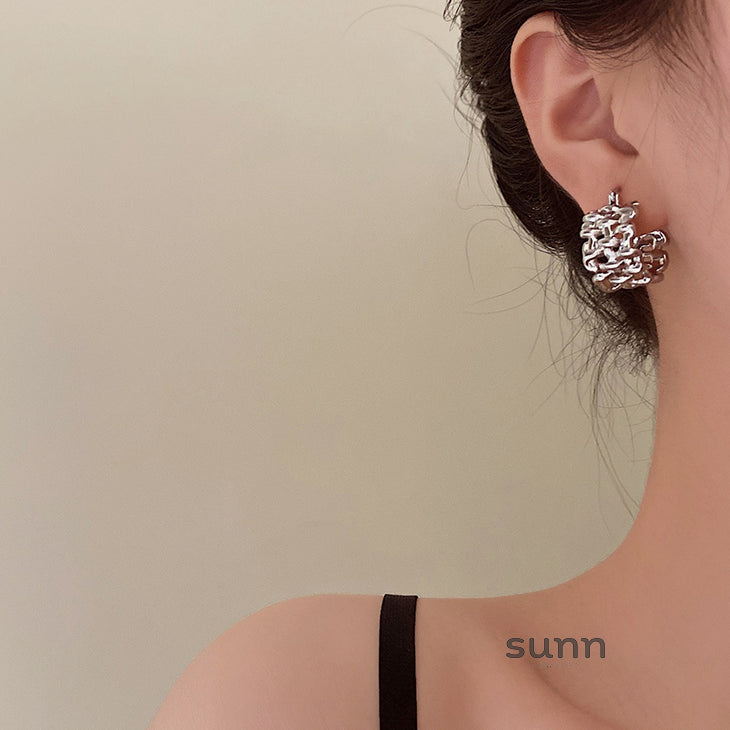 Eleina Braided Metal Earrings [5LYHAY81]