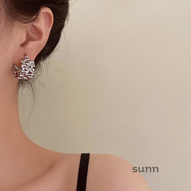 Eleina Braided Metal Earrings [FQKV8VZO]