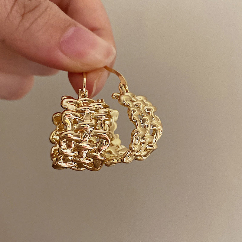 Eleina Braided Metal Earrings [AAXDFEL9]