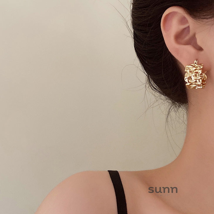 Eleina Braided Metal Earrings [N27A5SSX]