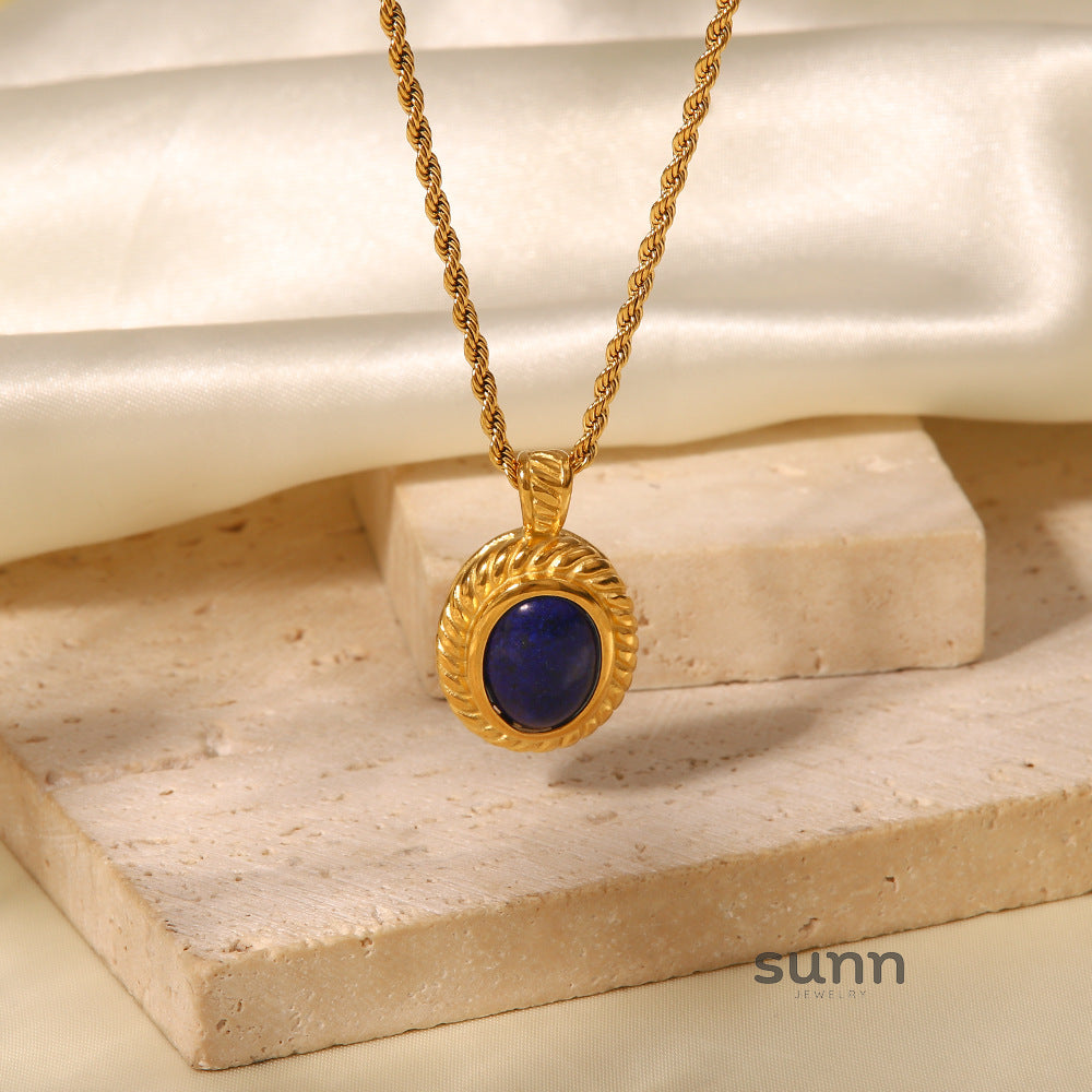 Eleonor Lapis Pendant Necklace [6ZT1EO1L]