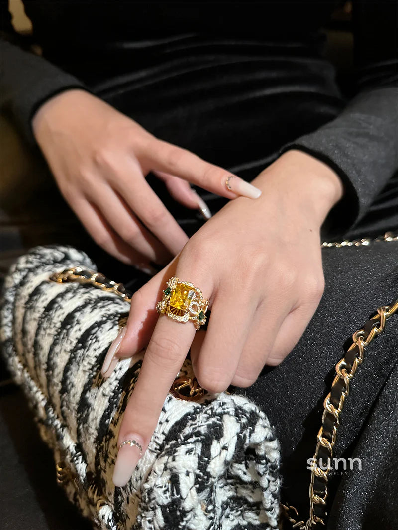 Eleonora Ornate Gemstone Ring