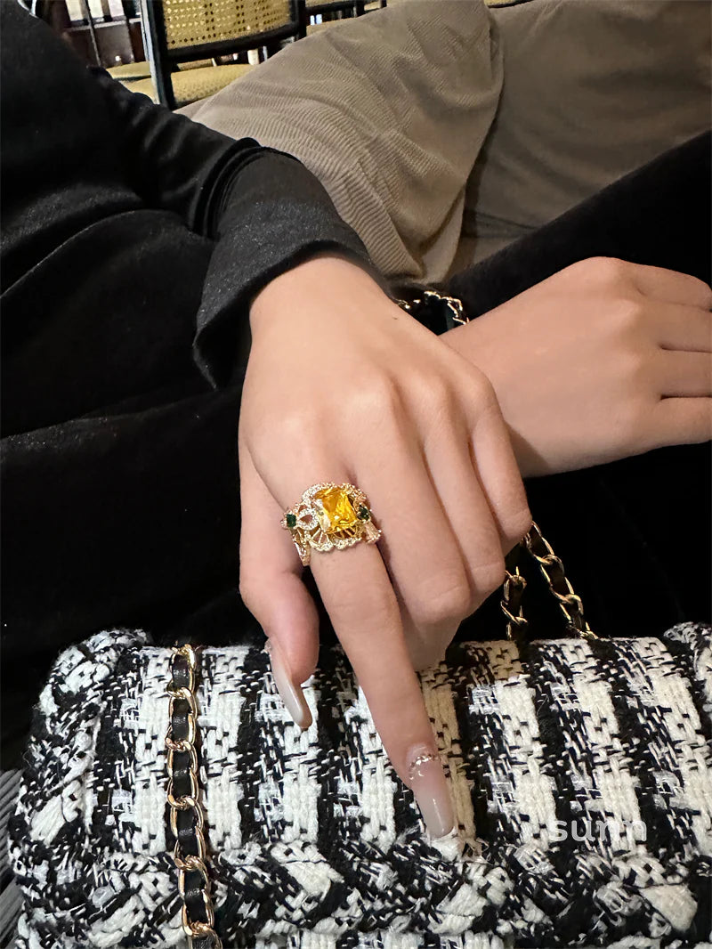 Eleonora Ornate Gemstone Ring