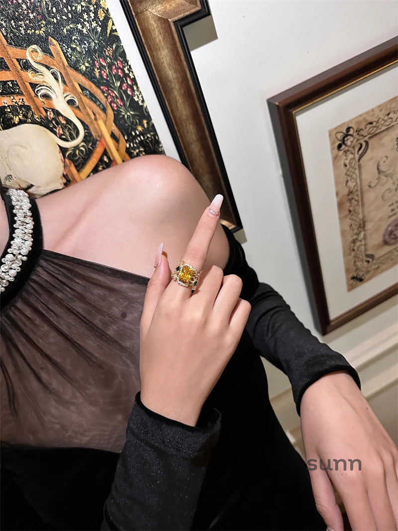 Eleonora Ornate Gemstone Ring