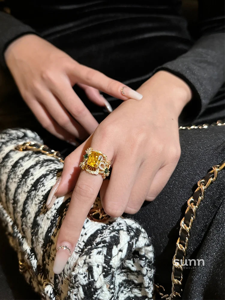 Eleonora Ornate Gemstone Ring