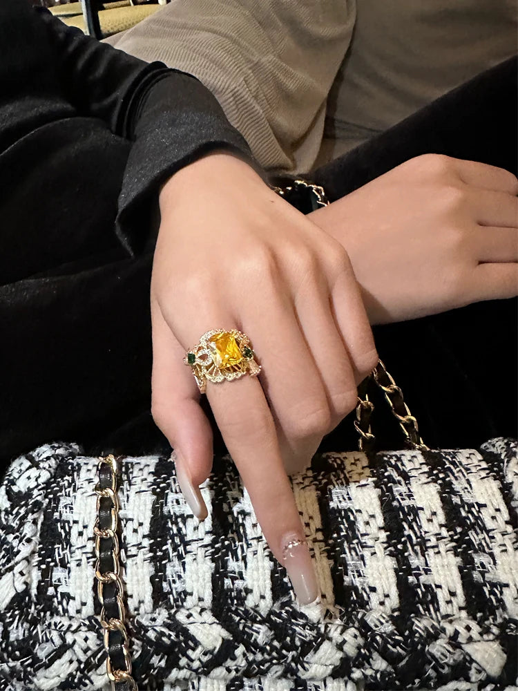 Eleonora Ornate Gemstone Ring