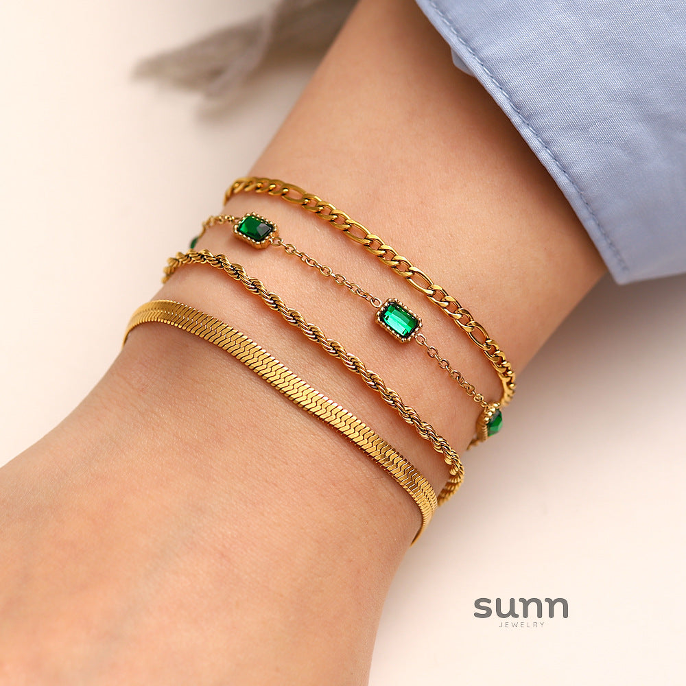 Eleonore Gold Emerald Bracelet [CMXI5QTI]