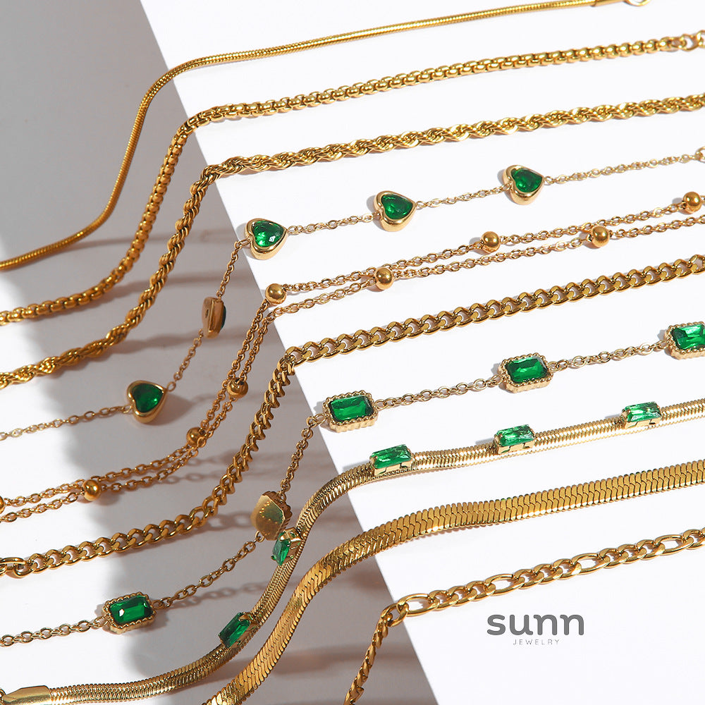 Eleonore Gold Emerald Bracelet [G7E8LPOY]