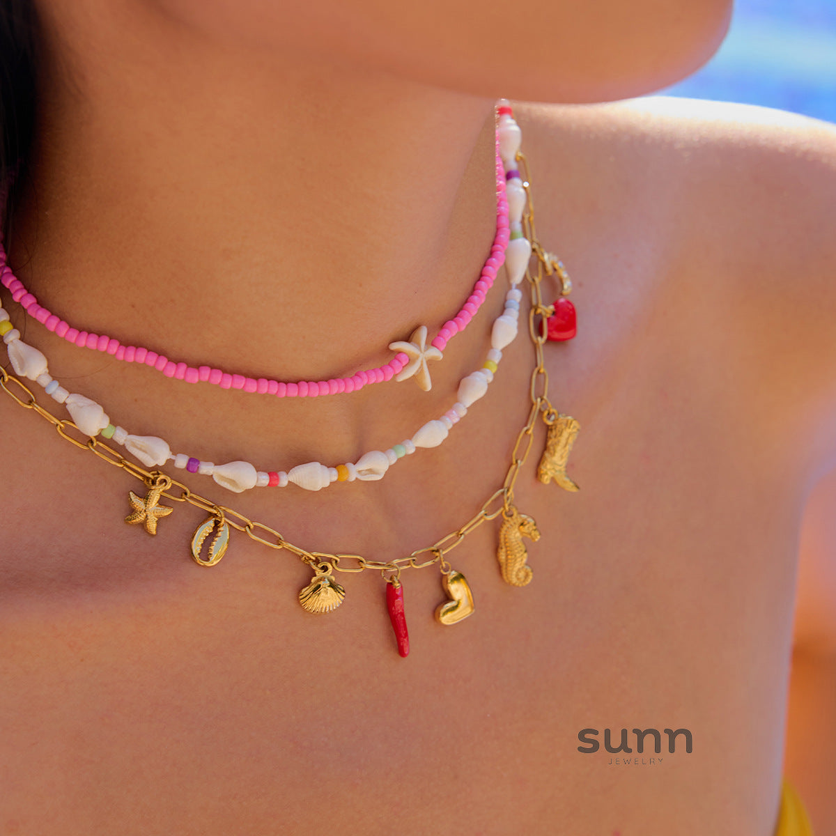 Elia Starfish Bead Necklace [IVCDB95C]