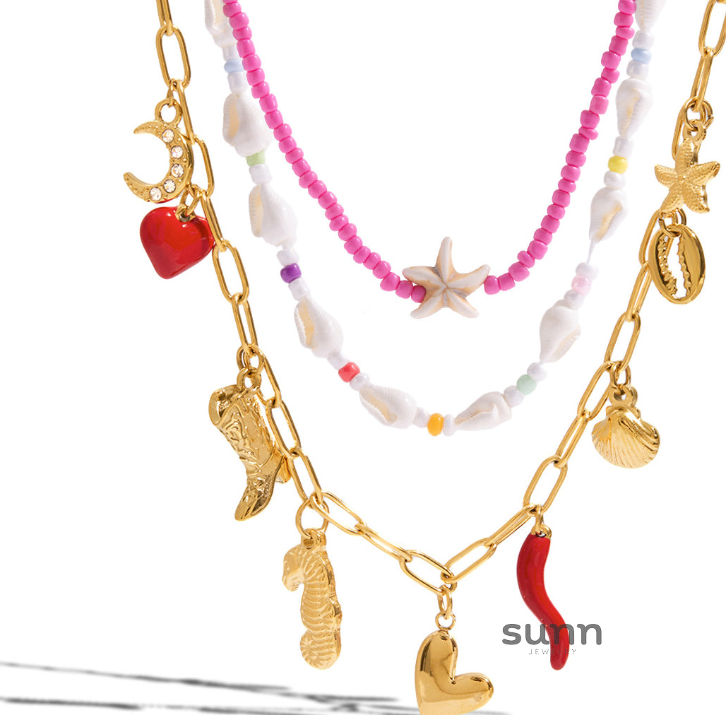 Elia Starfish Bead Necklace [1FZWLUNZ]