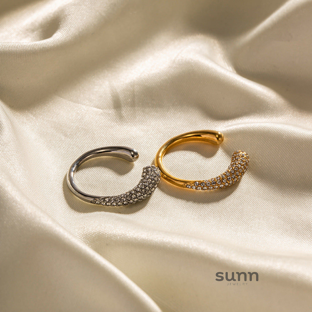 Eliana Gold Inlaid Open Ring [FA2XZL6H]