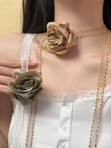 Eliany Elegant Rose Choker [T4V8TG3V]
