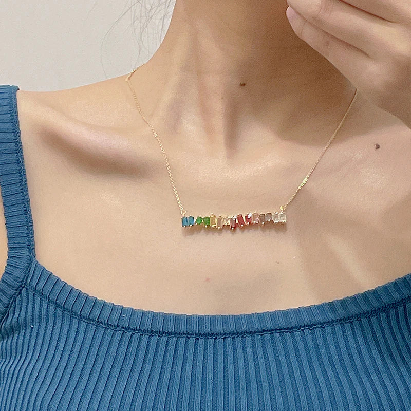Elinor Rainbow Crystal Necklace