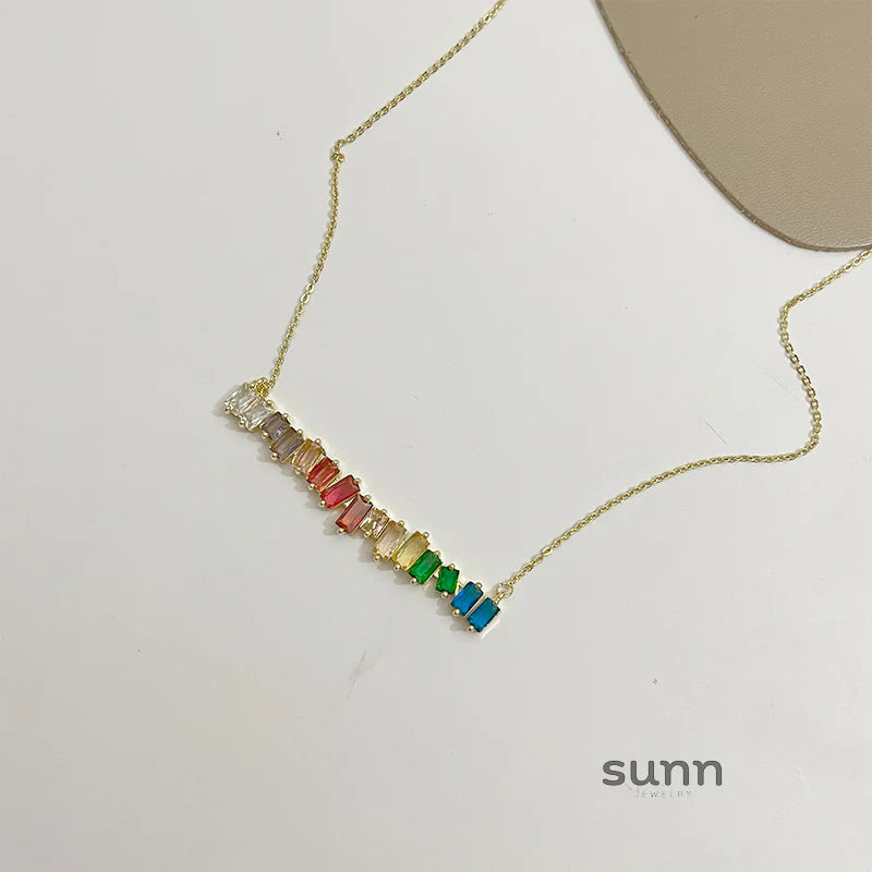 Elinor Rainbow Crystal Necklace