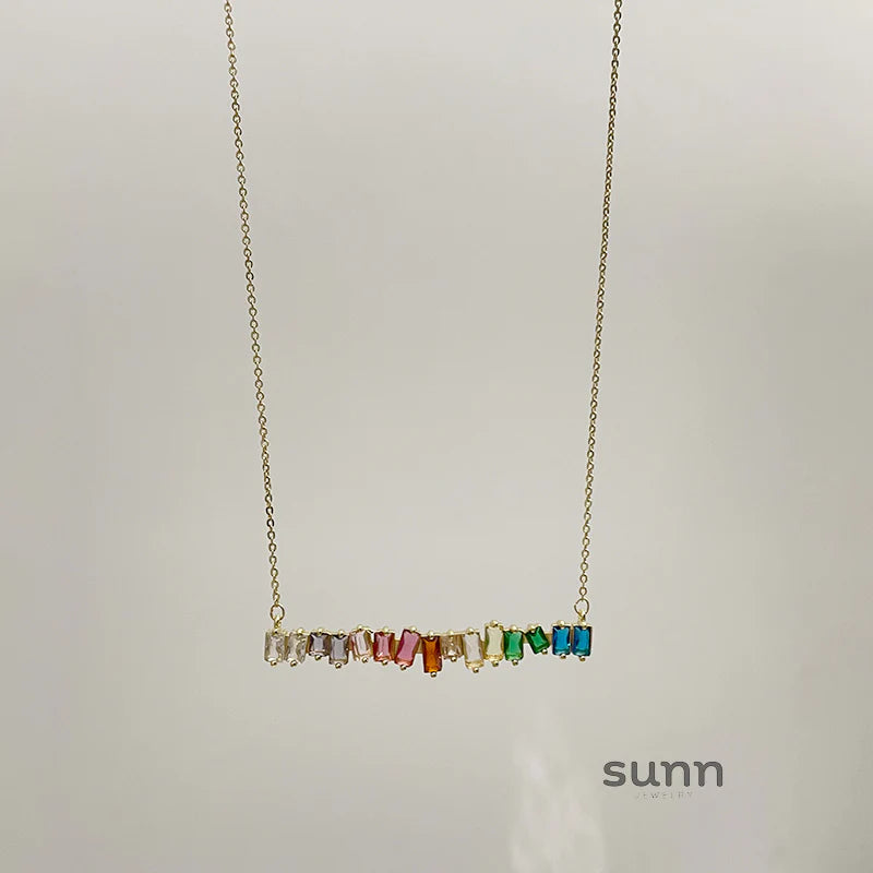 Elinor Rainbow Crystal Necklace