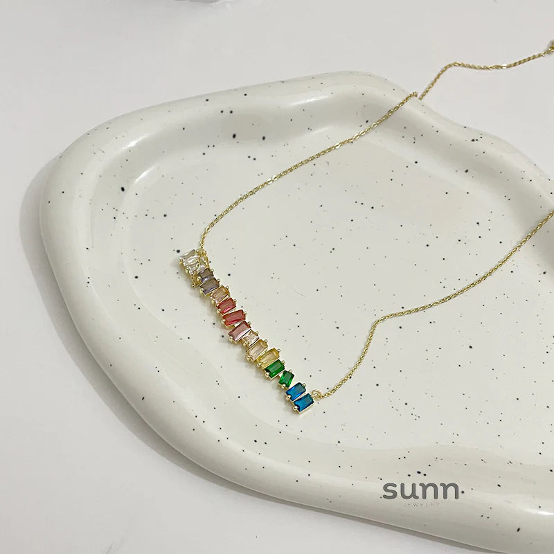 Elinor Rainbow Crystal Necklace