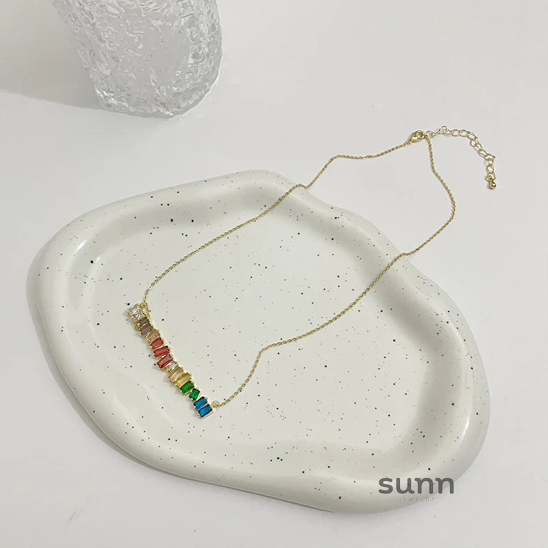 Elinor Rainbow Crystal Necklace