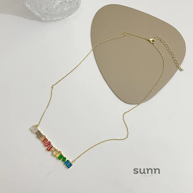 Elinor Rainbow Crystal Necklace