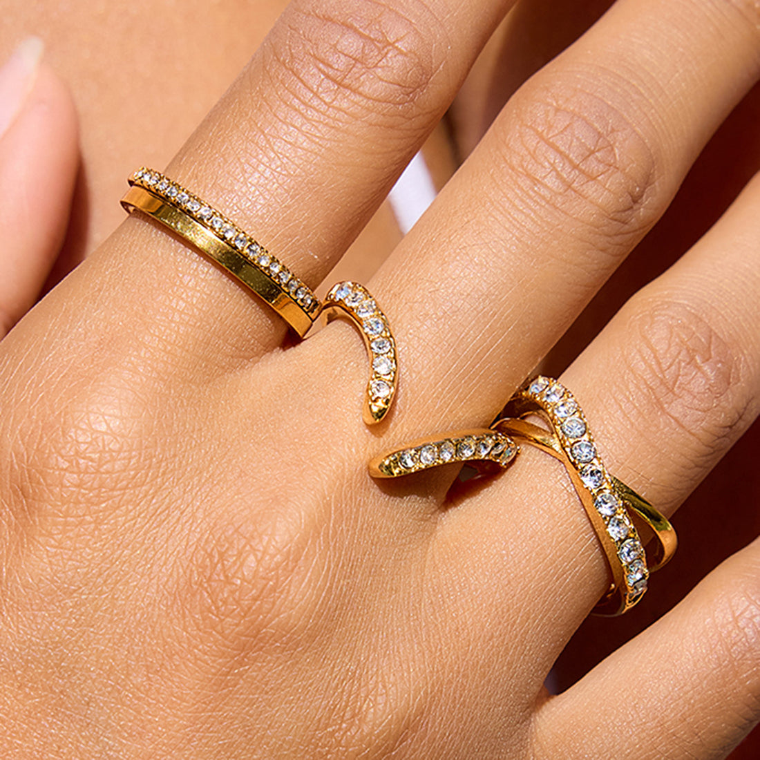 Eliora Pave Ring Stack [V5ROOZ0W]