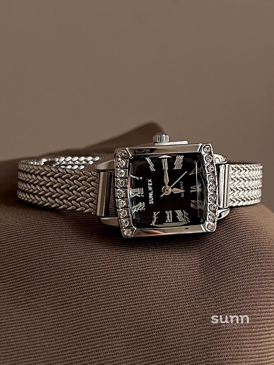 Elisabet Square Link Bracelet Watch [D1ULKMU0]