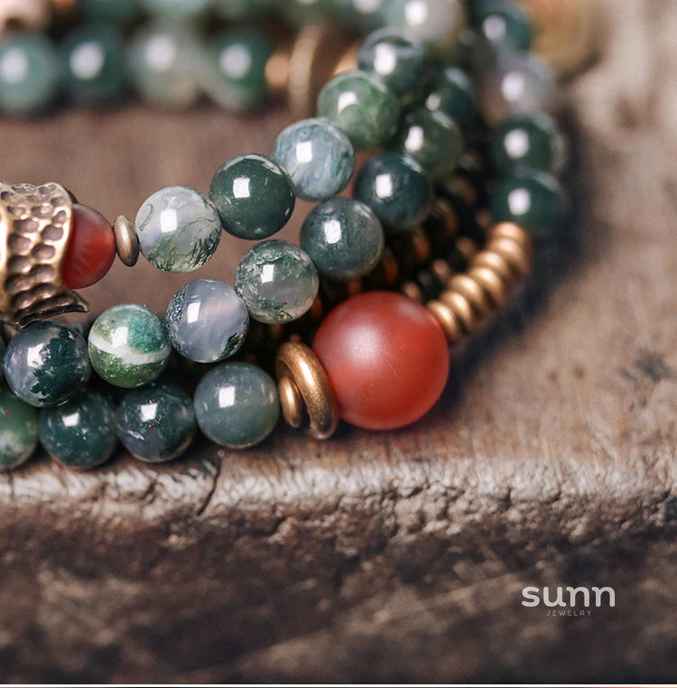 Elise Agate Layered Bracelet
