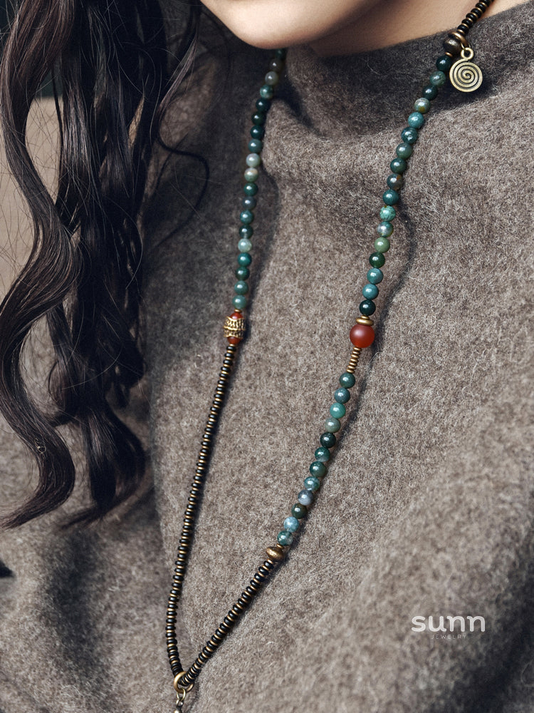 Elise Agate Layered Bracelet