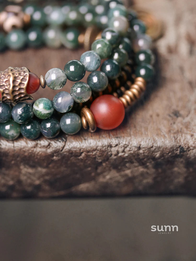 Elise Agate Layered Bracelet