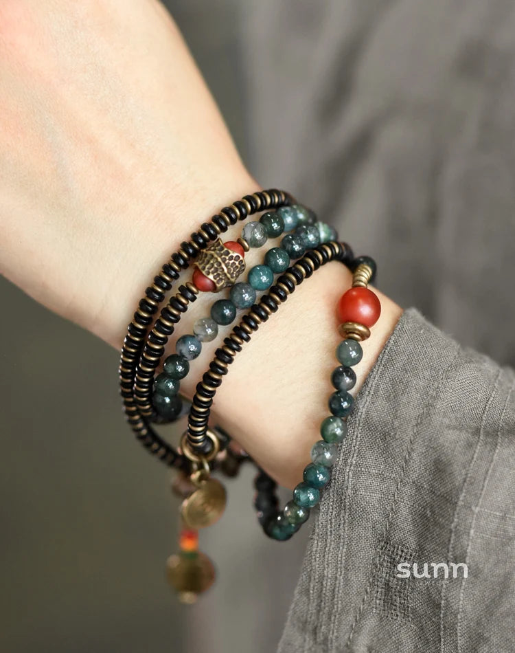 Elise Agate Layered Bracelet