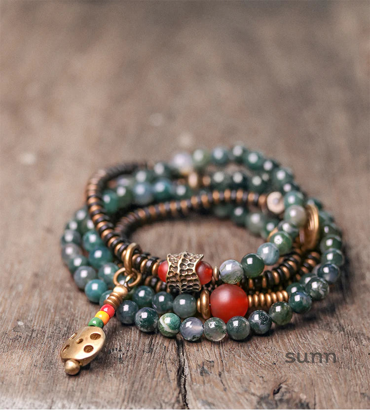 Elise Agate Layered Bracelet
