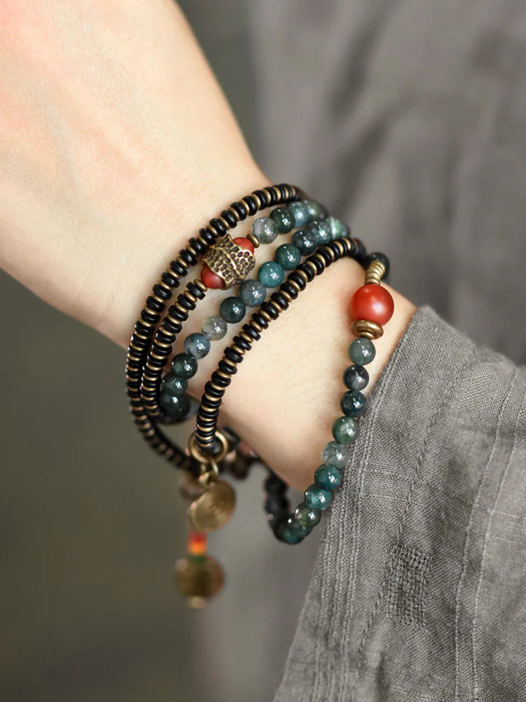 Elise Agate Layered Bracelet