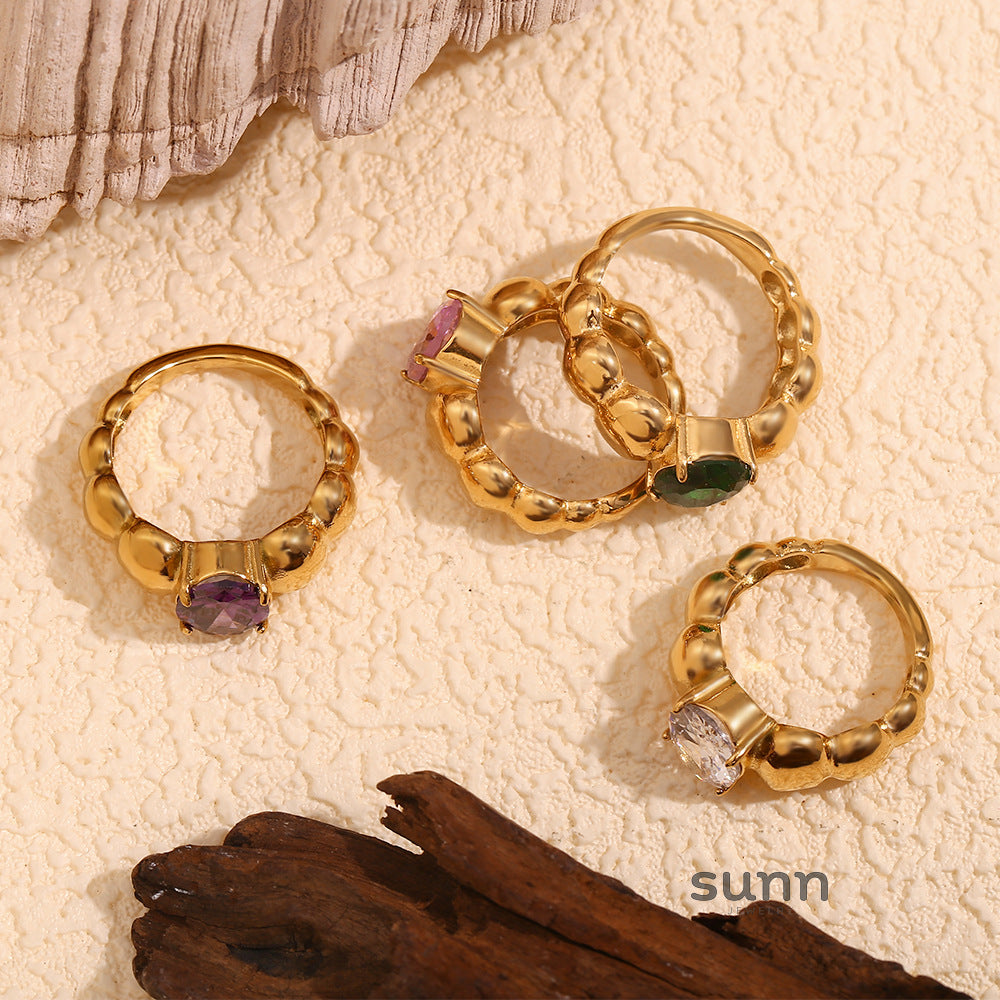 Elisha Gold Beaded Halo Ring [FN33G1AO]
