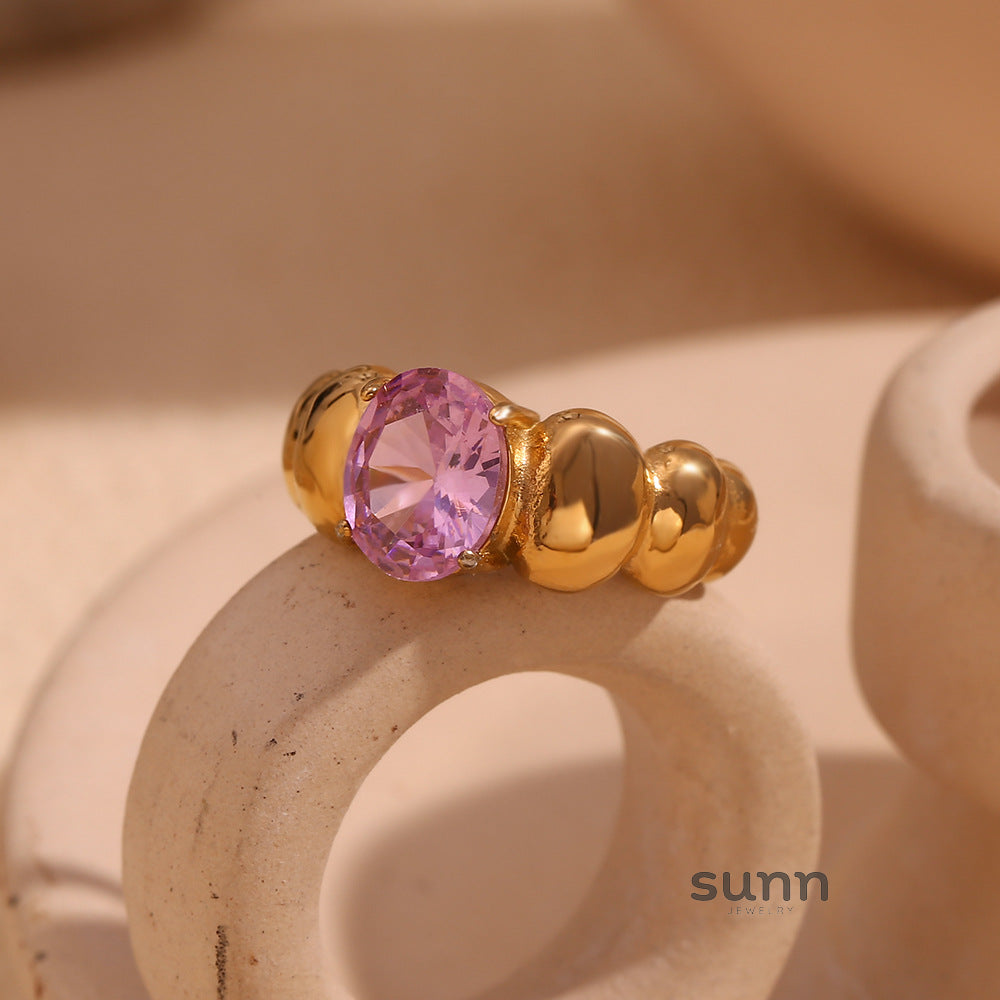 Elisha Gold Beaded Halo Ring [C11YPV6G]