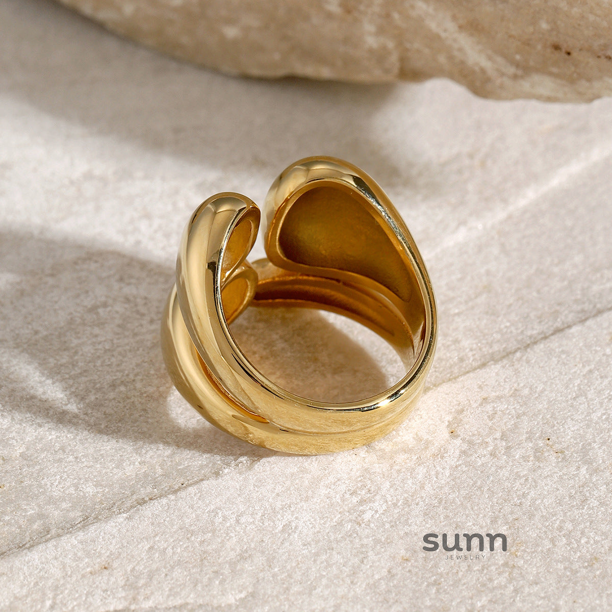 Elisheva Sculptural Steel Ring [9L9MW079]