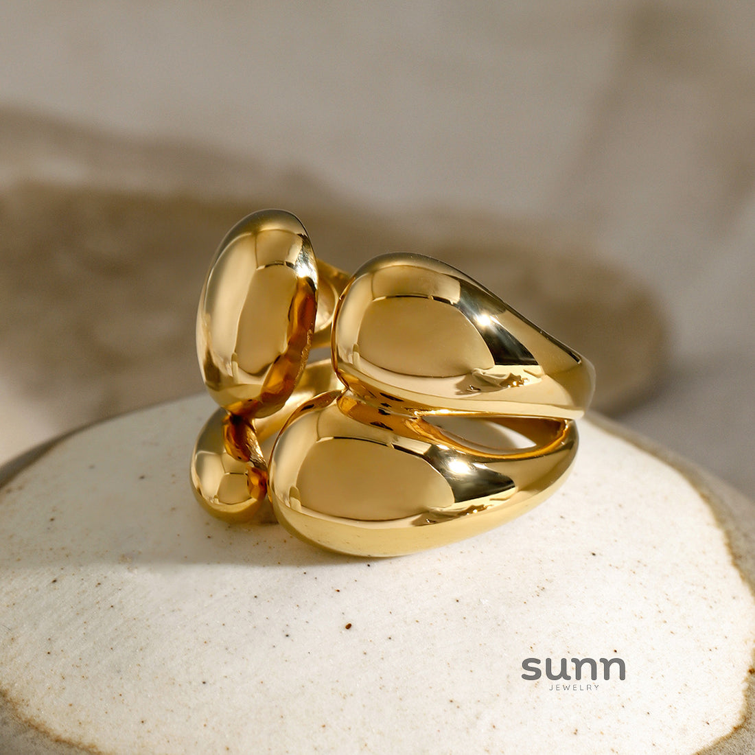 Elisheva Sculptural Steel Ring [W6QQV0DR]