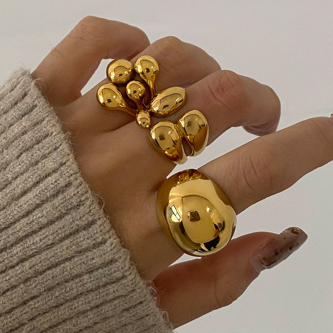 Elisheva Sculptural Steel Ring [W6QQV0DR]