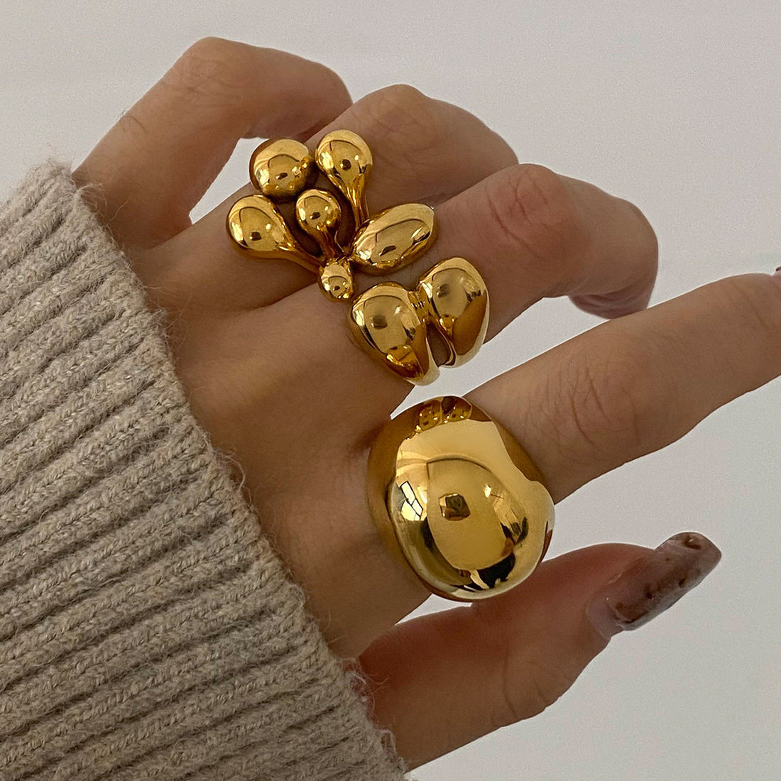 Elisheva Sculptural Steel Ring [W6QQV0DR]