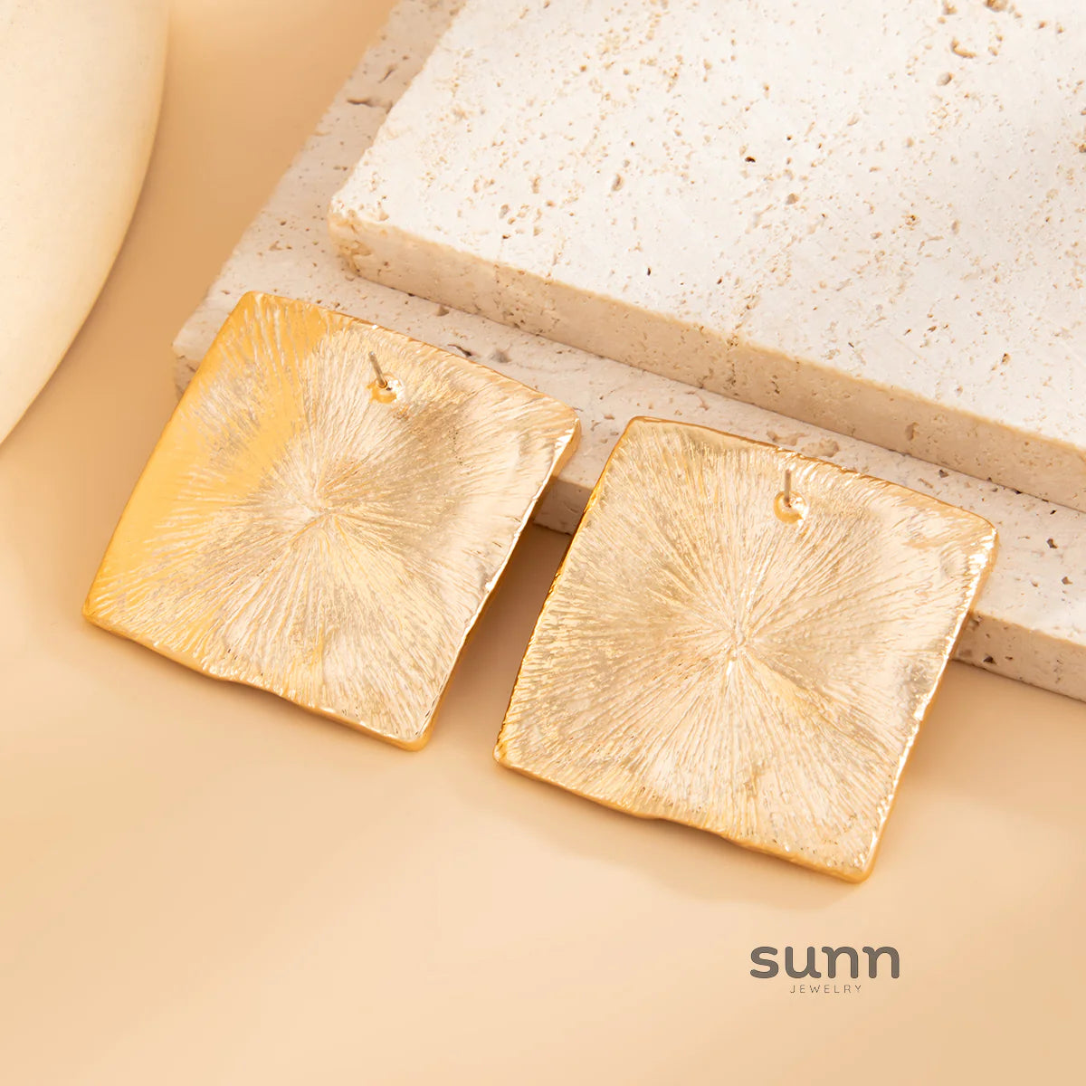 Eliyah Pleated Hollow Earrings