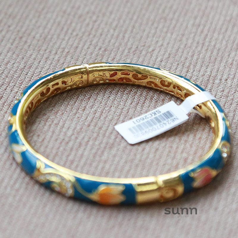 Ellagrace Delicate Lotus Bangle [LN7UOXST]