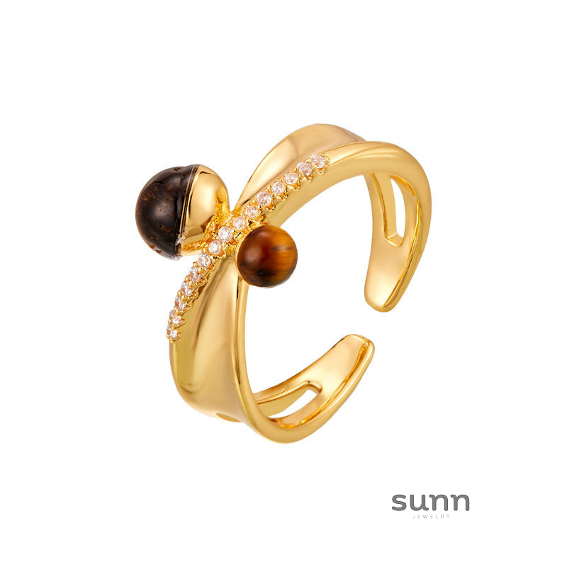 Ellah Vintage Tiger Eye Ring [D1I3WVWT]