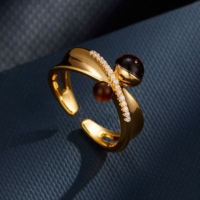 Ellah Vintage Tiger Eye Ring [9HV63S7N]