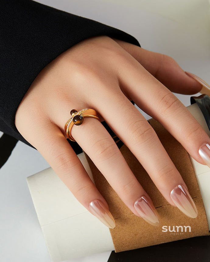 Ellah Vintage Tiger Eye Ring [XF0MAC3T]