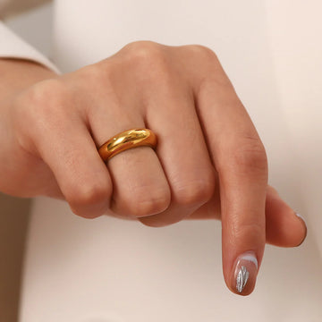 Ellanie Gold-Plated Band Ring