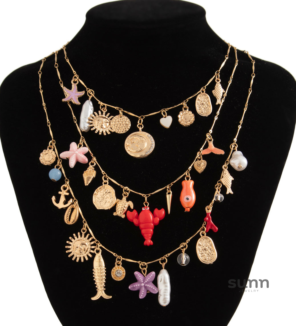 Ellarose Ocean Stacking Pearl Necklace [SIBVUOP7]