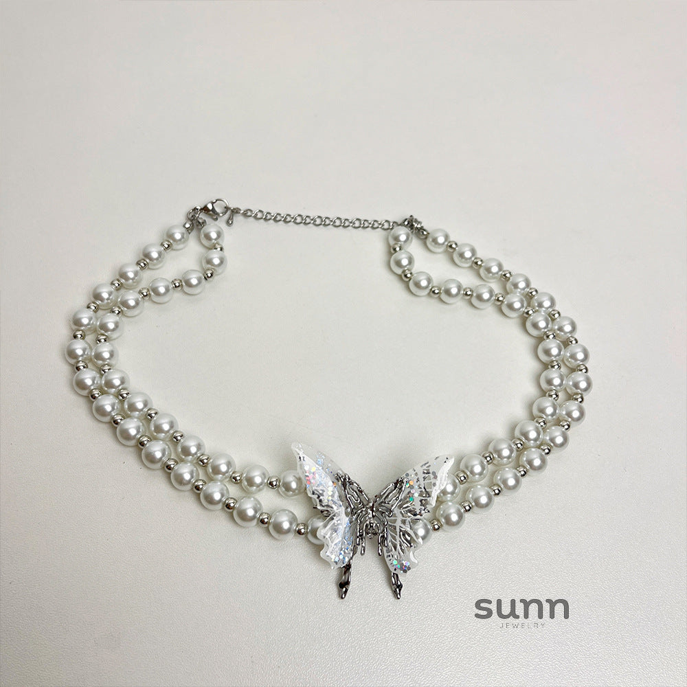Elli Butterfly Pearl Choker [KJ0XEFE2]