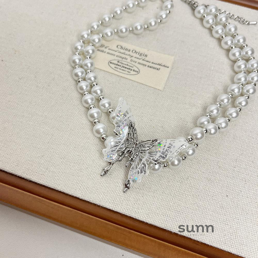 Elli Butterfly Pearl Choker [6SNHEBBH]
