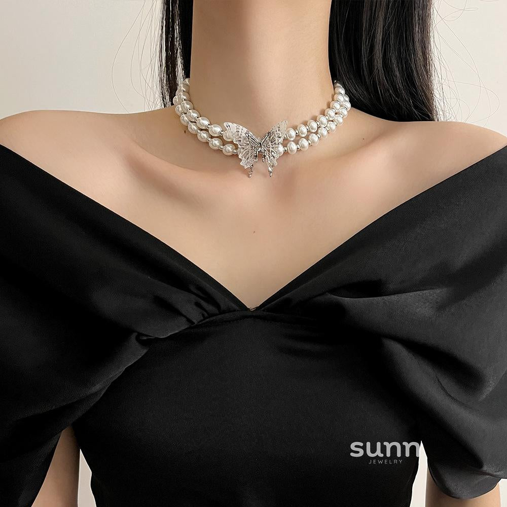 Elli Butterfly Pearl Choker [SVGC16SN]