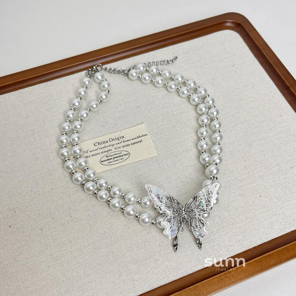 Elli Butterfly Pearl Choker [TZ3ZONA2]
