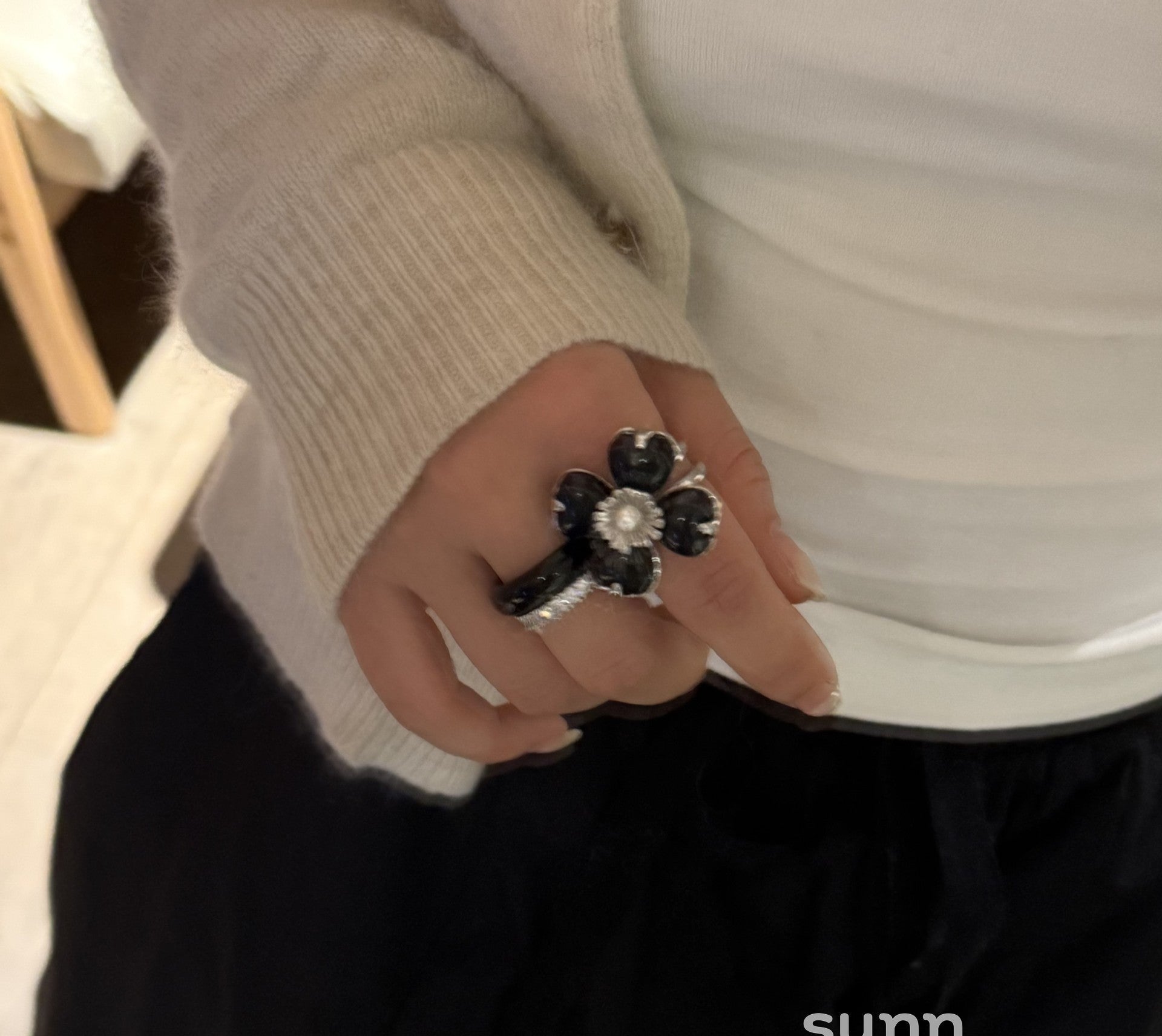 Ellie Petal Pearl Ring [UID0UWQB]