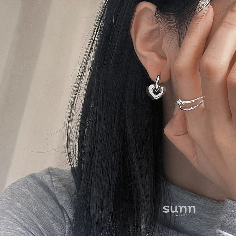 Ellieanna Glossy Heart Ear Clips